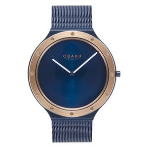 Obaku Men's Analog Blue Dial Watch - V285GXSLML